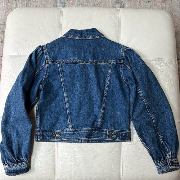 TopShop Balloon Sleeve Denim Jean Jacket US 4 - Picture 3 of 3